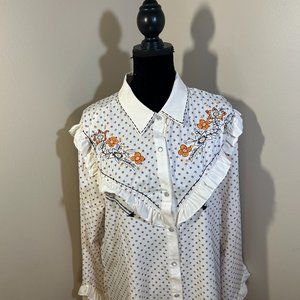 WESTERN FLORAL FLANNEL  OFFERING $10